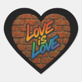 プライドカラフルラブは愛ハートのステッカーセット ハートシール (正面)