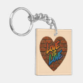 プライドカラフルラブイズラブ キーホルダー (正面左)