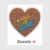 プライドカラフルラブイズラブ シール (シート)