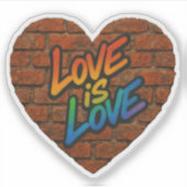 プライドカラフルラブイズラブ シール (正面)