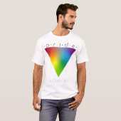 プライドカラフルレインボートライアングルゲイLGBTQ名 Tシャツ (正面フル)
