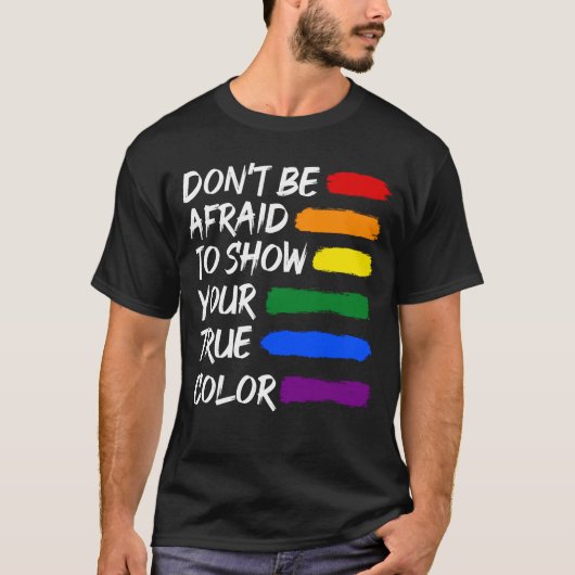プライドカラフルLGBTQゲイレズビアン同性愛者 Tシャツ (正面)