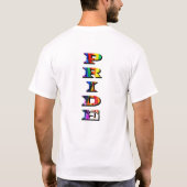 プライドカラーのダンスをする男性のフィギュア Tシャツ (裏面)
