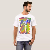 プライドカラーのダンスをする男性のフィギュア Tシャツ (正面フル)
