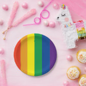 プライドカラーレインボー紙パーティープレート ペーパープレート (パーティー)