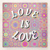 プライドグラス コースター Love Is Love (正面)