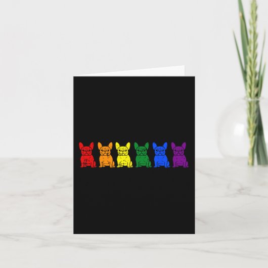プライドゲイプライドLGBT-q同盟犬の子犬恋人 カード (正面)