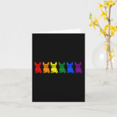 プライドゲイプライドLGBT-q同盟犬の子犬恋人 カード (黄色い花)