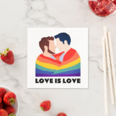 プライドゲイラブイズラブLGBTラブ顔 スタンダードカクテルナプキン (インサイチュ)