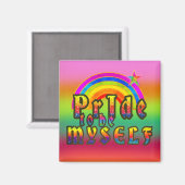 プライドゲイレズビアンエクイアルハッピーレインボースター マグネット (正面/裏面)