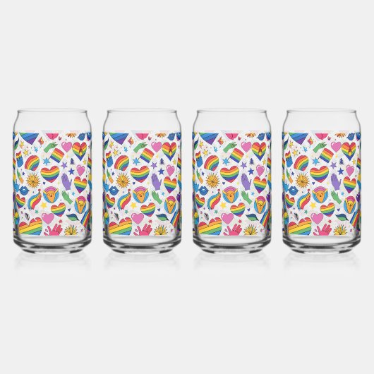 プライドゲイLGBTセット ガラス缶 (左)