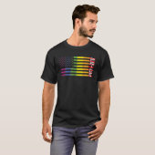 プライドゲイLGBT月ヴィンテージレトロレインボーアメリカ Tシャツ (正面フル)