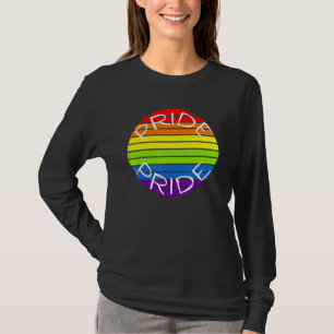 プライドゲイLGBT月AllyヴィンテージレトロレインボーEq Tシャツ