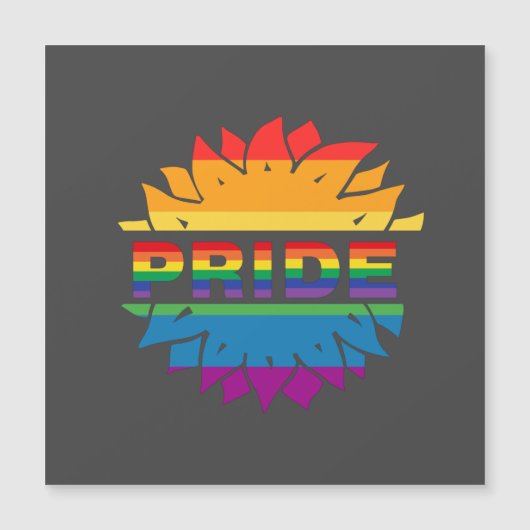 プライドゲイlgbtq同性愛者レインボーヒマワリ (正面)