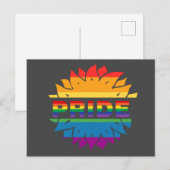 プライドゲイlgbtq同性愛者レインボーヒマワリ ポストカード (正面/裏面)
