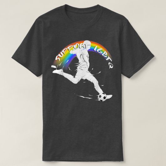 プライドサッカー – LGBTQをサポート Tシャツ (デザイン正面)