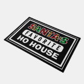 プライドサンタズホお気に入りのハウスクリおもしろいスマス ドアマット (アングル)