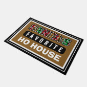 プライドサンタズホお気に入りのハウスクリおもしろいスマス ドアマット (アングル)