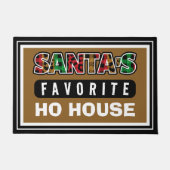 プライドサンタズホお気に入りのハウスクリおもしろいスマス ドアマット (正面)