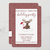 プライドサンタトナカイのホリデーパ企業のーティ 招待状 (正面/裏面)