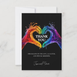 🌈❤️プライドシンプルのハート結婚 サンキューカード