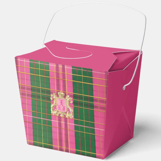 プライドスタイリッシュピンクと緑の金ゴールドクレスト フェイバーボックス (正面)