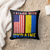 プライドスタンドとウクライナヴィンテージウクライナアメリカ クッション (ブランケット)