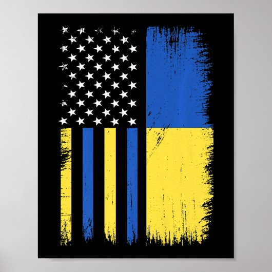 プライドスタンドとウクライナヴィンテージウクライナアメリカ ポスター (正面)