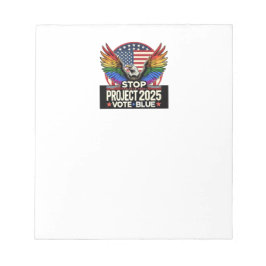 プライドストップ – プロジェクト2025 – 投票ブルー ノートパッド