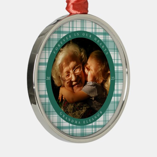 プライドターコイズメモリアルフォトメタルオーナメント メタルオーナメント (右)