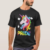プライドダビングユニコーンLgbtプライドゲイレズビアナイ Tシャツ (正面)