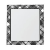 プライドチェックタータンチェック白黒ファームハモダンウス ノートパッド (正面)