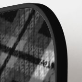 プライドチェックタータンチェック白黒ファームハモダンウス ピックルボールラケット (左詳細)