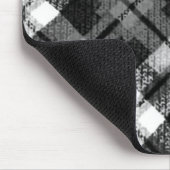 プライドチェックタータンチェック白黒ファームハモダンウス マウスパッド (コーナー)