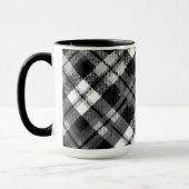 プライドチェックタータンチェック白黒ファームハモダンウス マグカップ (左)