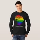 プライドチキンLGBTプリン揚げレインボーフラッグバッファロー Tシャツ (正面フル)