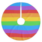 プライドツリー：レインボーフラグ ブラッシュドポリエステルツリースカート (正面)