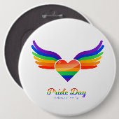 プライドデイハートウィング私信じは飛べる 缶バッジ (正面&裏面)