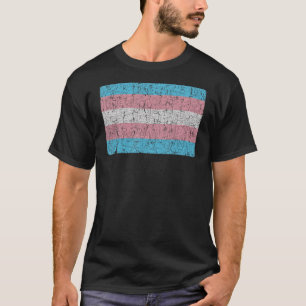 プライドトランスジェンダー国旗のT型 Tシャツ