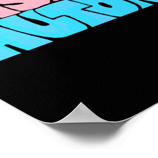 プライドトランス権利ワードアートフラグLGBT引用文ギフト ポスター (角)