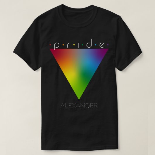 プライドトレンディーレインボートライアングルゲイLGBTQ同性愛者名 Tシャツ (デザイン正面)