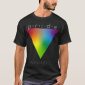 プライドトレンディーレインボートライアングルゲイLGBTQ同性愛者名 Tシャツ (正面)