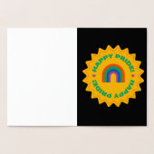 プライドハッピープライド。ゲイラブレインボーカラー 箔カード (内部)