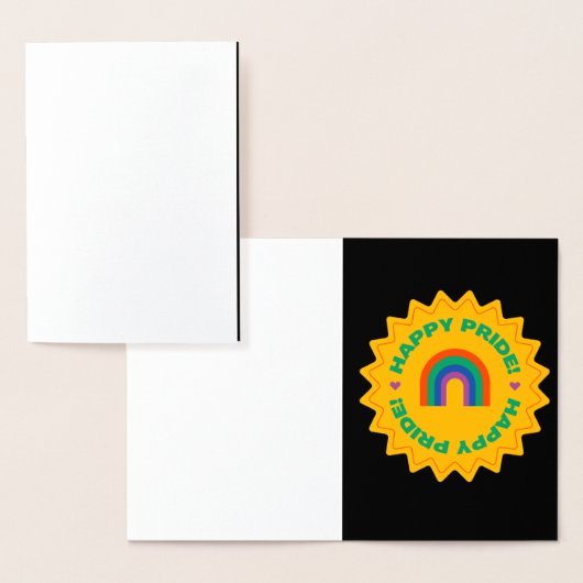 プライドハッピープライド。ゲイラブレインボーカラー 箔カード (ディスプレー)