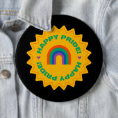 プライドハッピープライド。ゲイラブレインボーカラー     缶バッジ (インサイチュ)