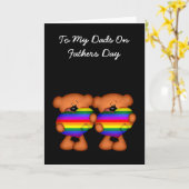 プライドハートテディベアファーザーズデー カード (黄色い花)
