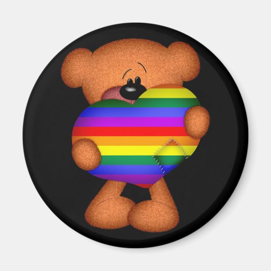 プライドハートテディベア マグネット (正面)