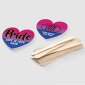 プライドバイセクシャルカスタムフラッグのロゴ ハンドファン (組立なし)