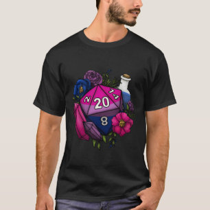 プライドバイセクシャルD20卓上RPGゲームサイコロステッキ Tシャツ