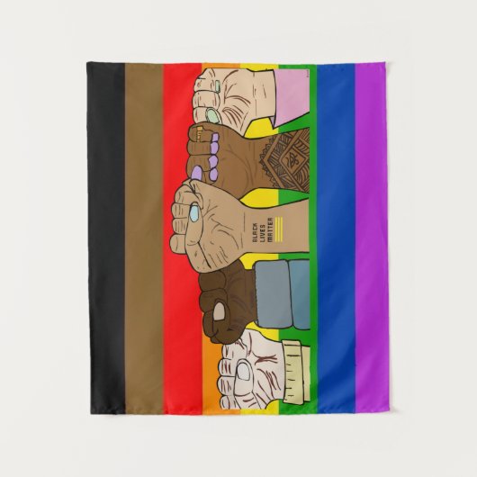 プライドパワーフィスト/BLMタペストリー タペストリー (正面)